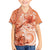 Polynesian Hibiscus Flower Tribal Hawaiian Shirt Peach Color