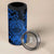 Blue Polynesian Tahiti Island 4 in 1 Can Cooler Tumbler The Wave of Water