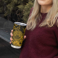 Gold Polynesian Tahiti Island Tumbler Cup The Wave of Water