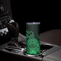 Green Polynesian Tahiti Island Skinny Tumbler The Wave of Water LT9 - Polynesian Pride