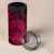 Pink Polynesian Tahiti Island 4 in 1 Can Cooler Tumbler The Wave of Water