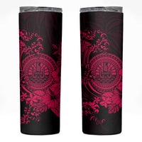 Pink Polynesian Tahiti Island Skinny Tumbler The Wave of Water LT9 Pink - Polynesian Pride