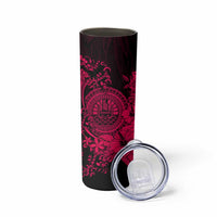 Pink Polynesian Tahiti Island Skinny Tumbler The Wave of Water LT9 - Polynesian Pride