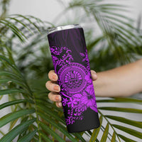 Purple Polynesian Tahiti Island Skinny Tumbler The Wave of Water LT9 - Polynesian Pride