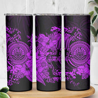 Purple Polynesian Tahiti Island Skinny Tumbler The Wave of Water LT9 - Polynesian Pride