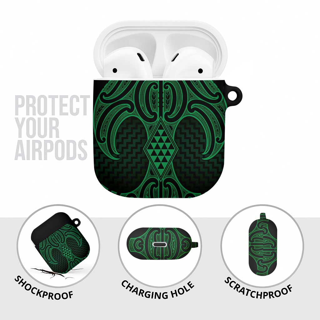 Kakariki Maori Ta Moko Poutama Art AirPods Case - Polynesian Pride