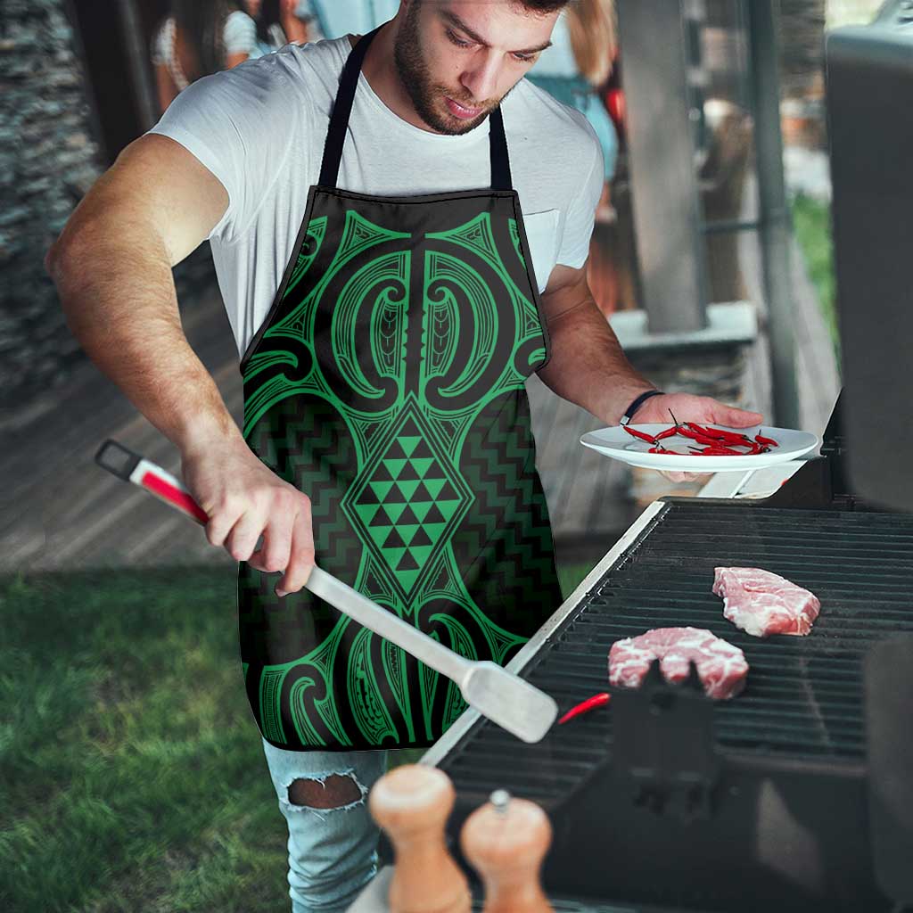 Kakariki Maori Ta Moko Poutama Art Apron - Polynesian Pride