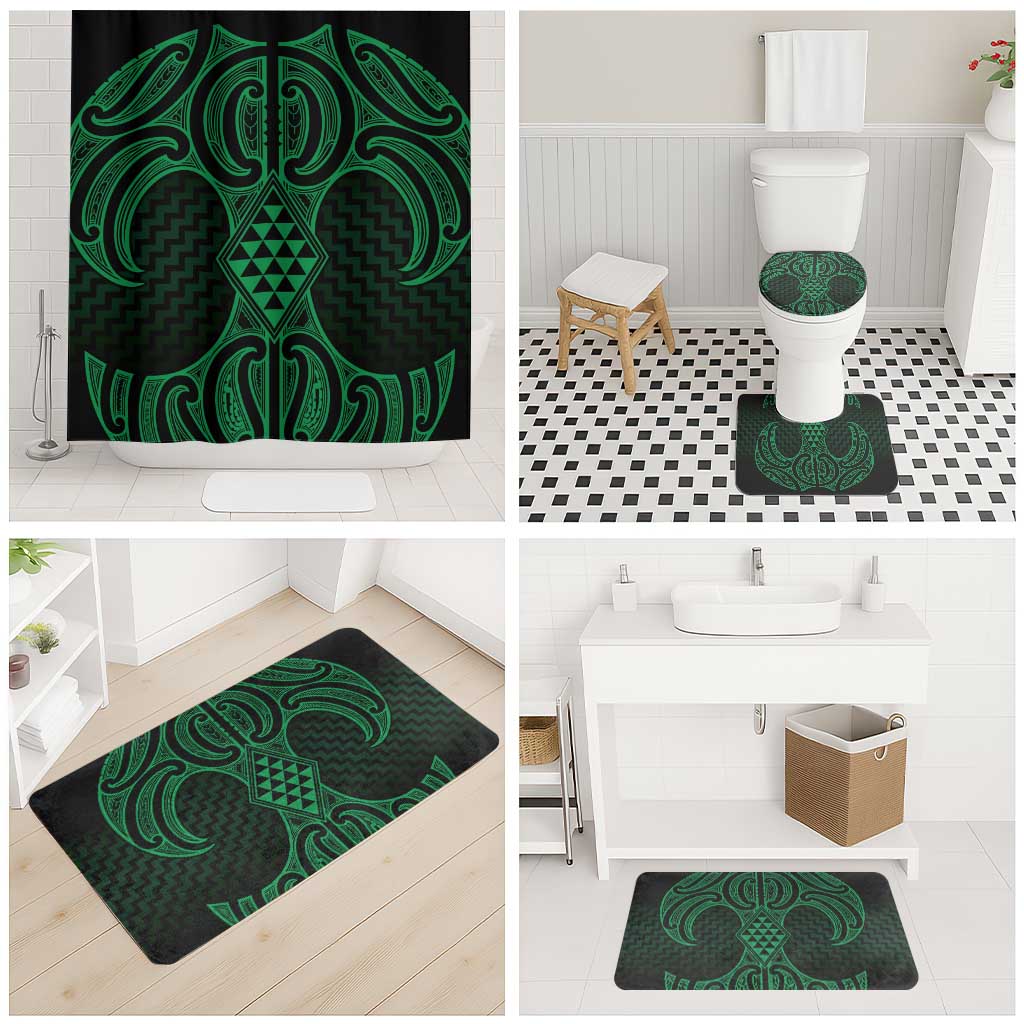Kakariki Maori Ta Moko Poutama Art Bathroom Set - Polynesian Pride
