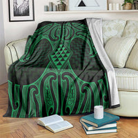 Kakariki Maori Ta Moko Poutama Art Blanket