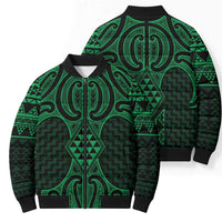 Kakariki Maori Ta Moko Poutama Art Bomber Puffer Jacket - Polynesian Pride