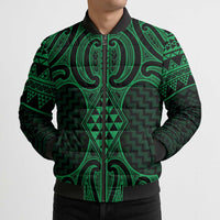 Kakariki Maori Ta Moko Poutama Art Bomber Puffer Jacket - Polynesian Pride