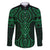 Kakariki Maori Ta Moko Poutama Art Family Matching Long Sleeve Bodycon Dress and Hawaiian Shirt