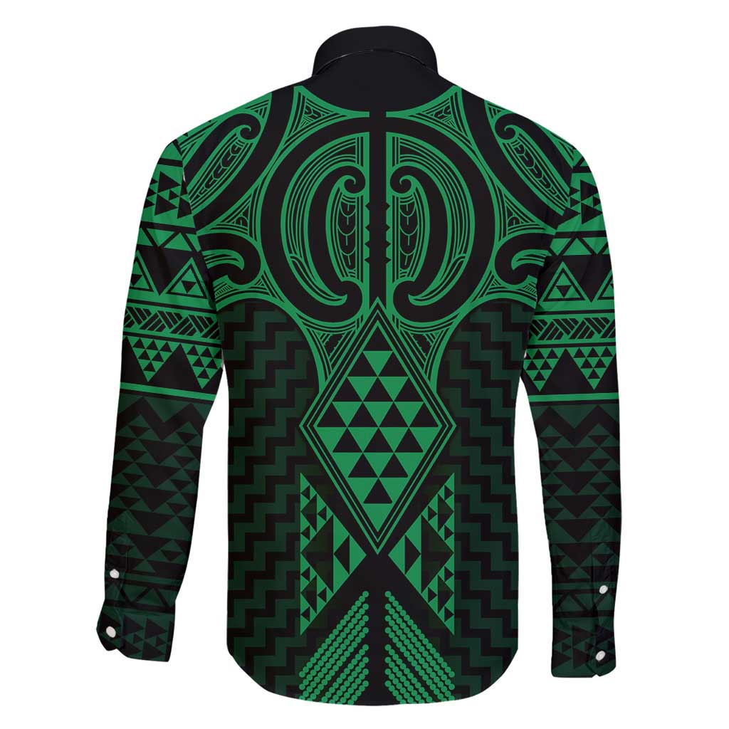Kakariki Maori Ta Moko Poutama Art Family Matching Mermaid Dress and Hawaiian Shirt LT9 - Polynesian Pride
