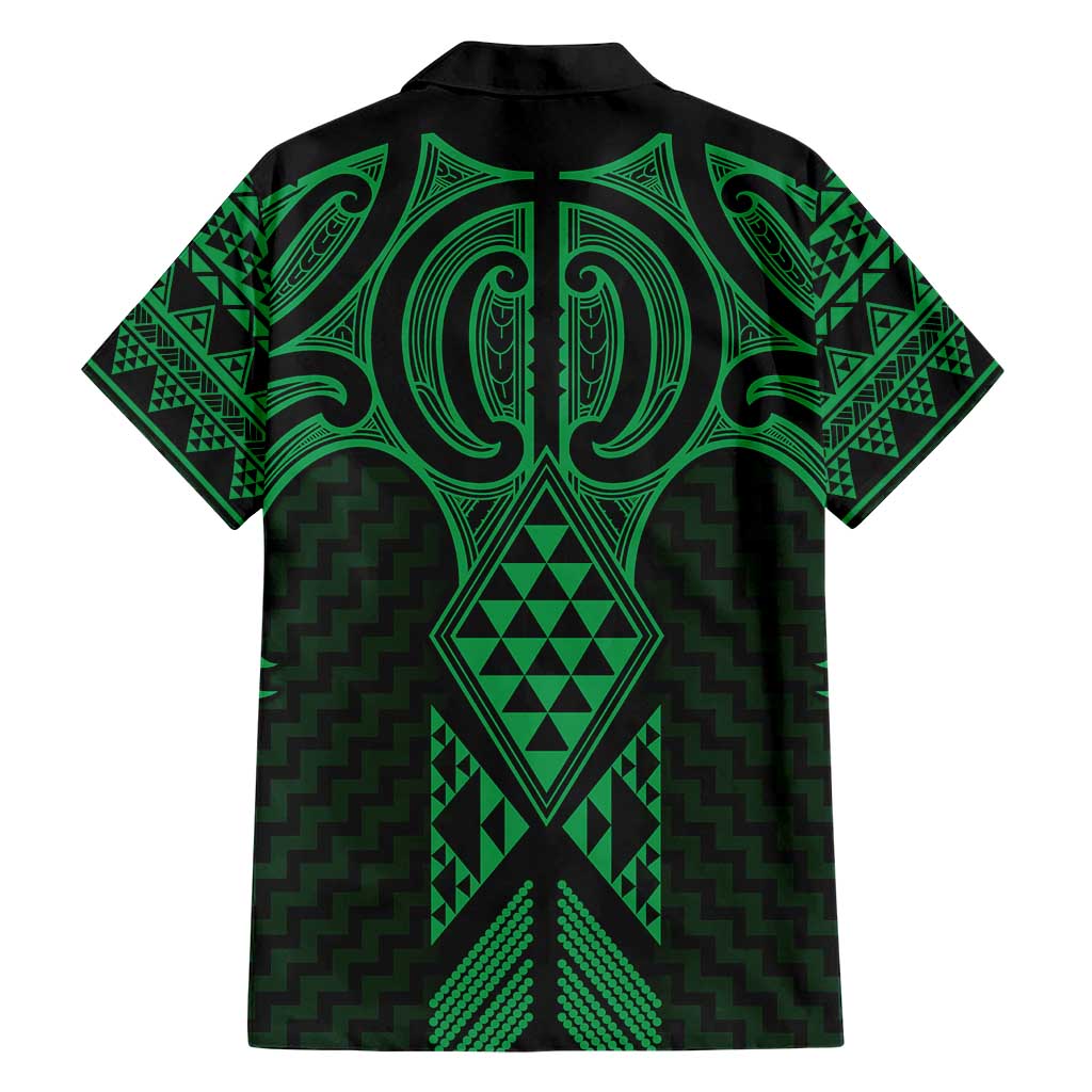 Kakariki Maori Ta Moko Poutama Art Family Matching Short Sleeve Bodycon Dress and Hawaiian Shirt LT9 - Polynesian Pride