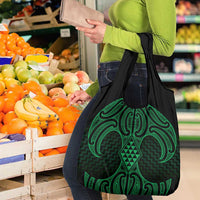 Kakariki Maori Ta Moko Poutama Art Grocery Bag