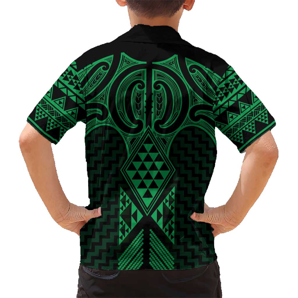 Kakariki Maori Ta Moko Poutama Art Kid Hawaiian Shirt
