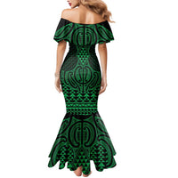 Kakariki Maori Ta Moko Poutama Art Mermaid Dress LT9 - Polynesian Pride