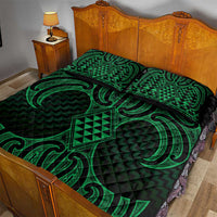 Kakariki Maori Ta Moko Poutama Art Quilt Bed Set