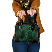Kakariki Maori Ta Moko Poutama Art Shoulder Handbag