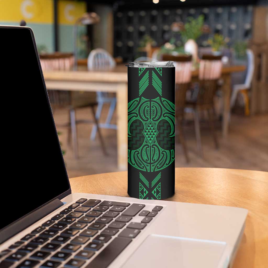 Kakariki Maori Ta Moko Poutama Art Skinny Tumbler