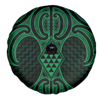 Kakariki Maori Ta Moko Poutama Art Spare Tire Cover