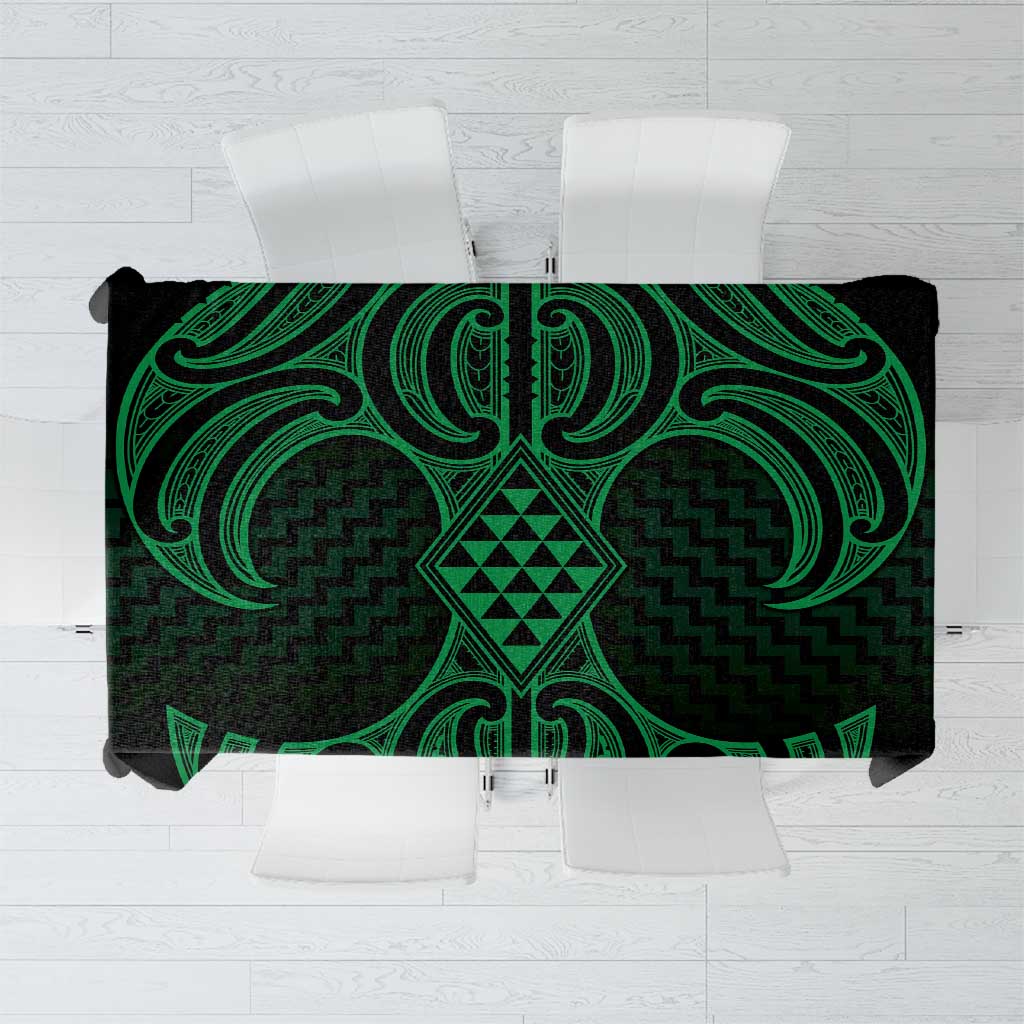 Kakariki Maori Ta Moko Poutama Art Tablecloth