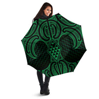 Kakariki Maori Ta Moko Poutama Art Umbrella - Polynesian Pride