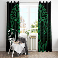 Kakariki Maori Ta Moko Poutama Art Window Curtain