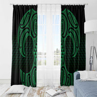 Kakariki Maori Ta Moko Poutama Art Window Curtain