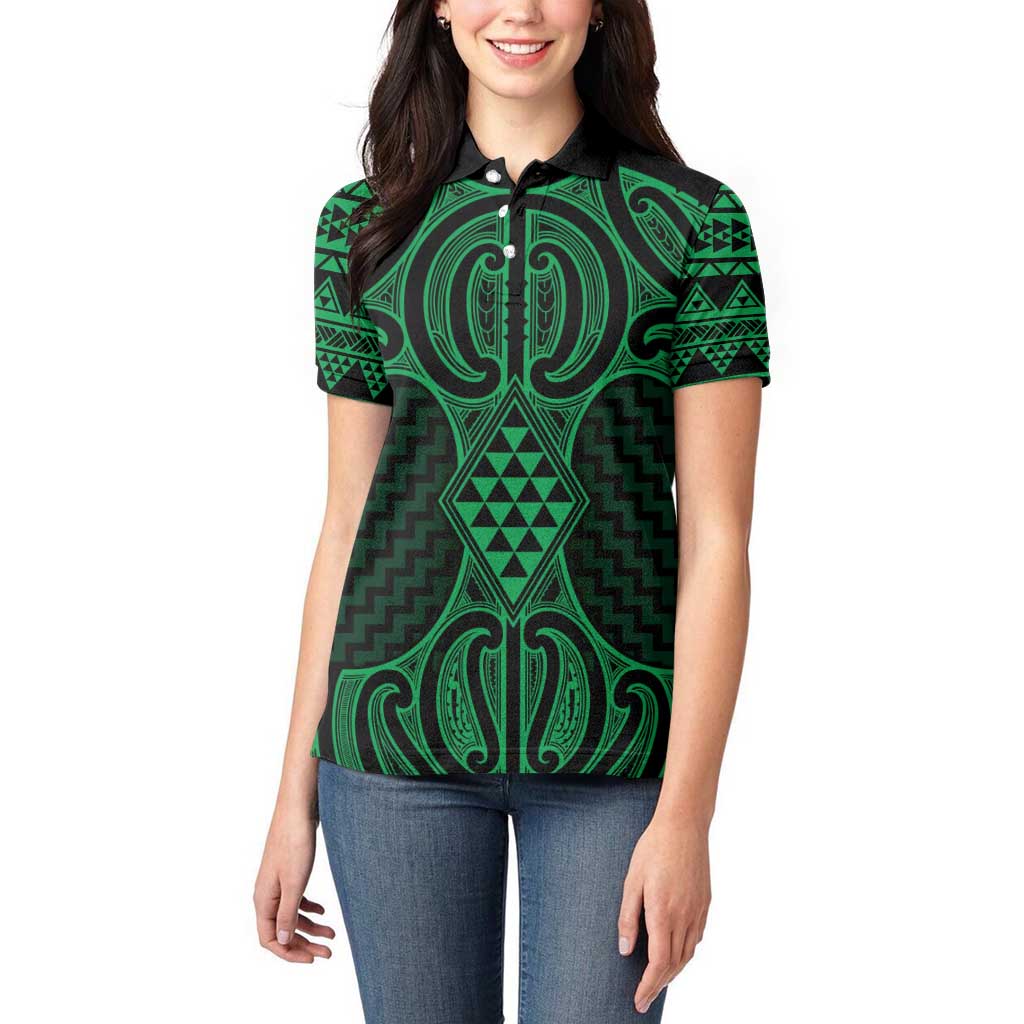 Kakariki Maori Ta Moko Poutama Art Women Polo Shirt