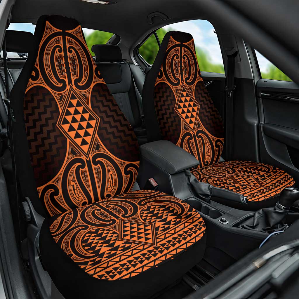 Karaka Maori Ta Moko Poutama Art Car Seat Cover