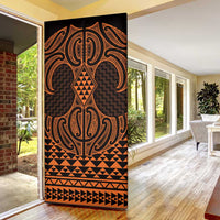 Karaka Maori Ta Moko Poutama Art Door Cover - Polynesian Pride