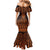 Karaka Maori Ta Moko Poutama Art Family Matching Mermaid Dress and Hawaiian Shirt