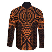 Karaka Maori Ta Moko Poutama Art Family Matching Off The Shoulder Long Sleeve Dress and Hawaiian Shirt LT9 - Polynesian Pride