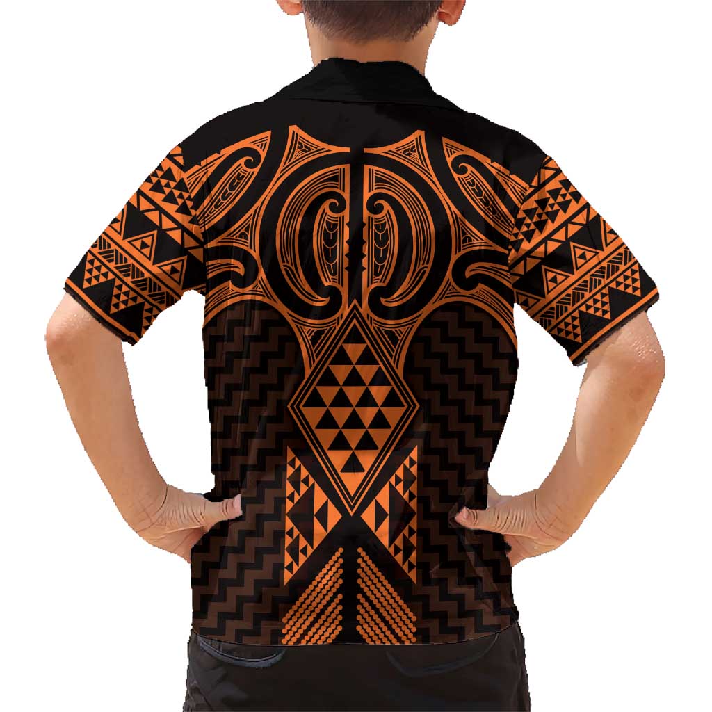 Karaka Maori Ta Moko Poutama Art Family Matching Short Sleeve Bodycon Dress and Hawaiian Shirt LT9 - Polynesian Pride