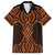 Karaka Maori Ta Moko Poutama Art Family Matching Short Sleeve Bodycon Dress and Hawaiian Shirt