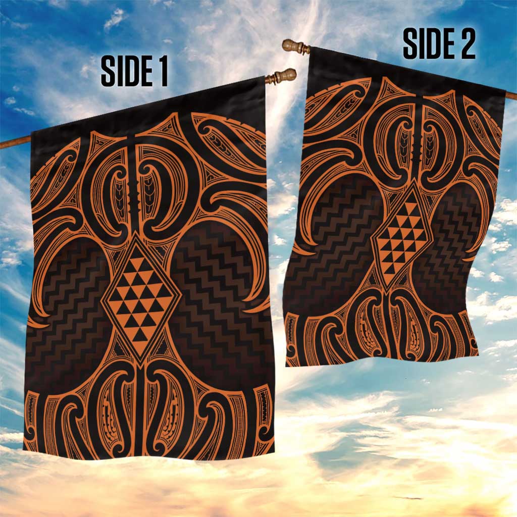 Karaka Maori Ta Moko Poutama Art Garden Flag