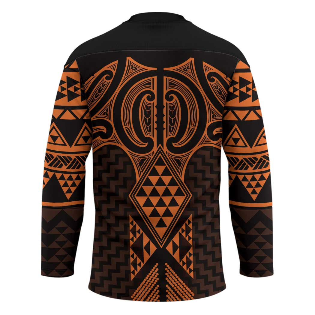 Karaka Maori Ta Moko Poutama Art Hockey Jersey - Polynesian Pride