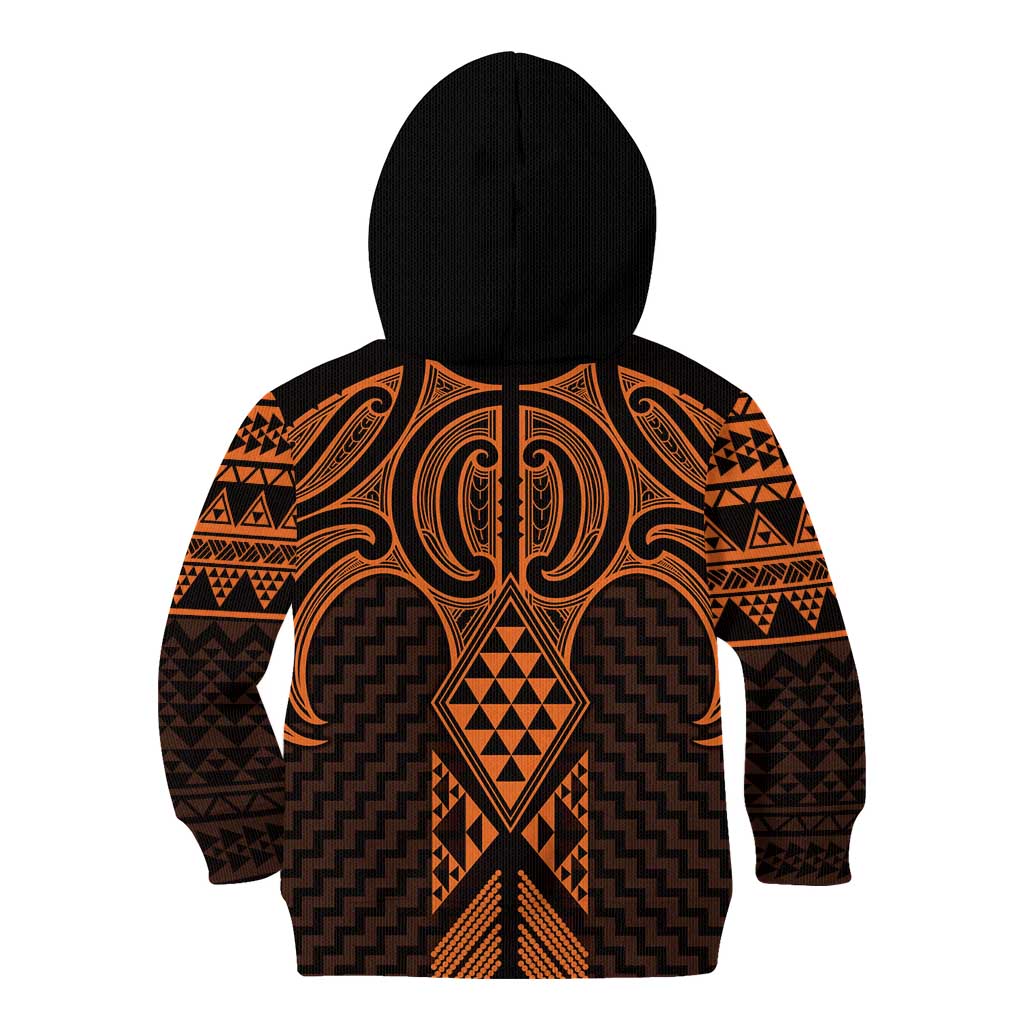 Karaka Maori Ta Moko Poutama Art Kid Hoodie