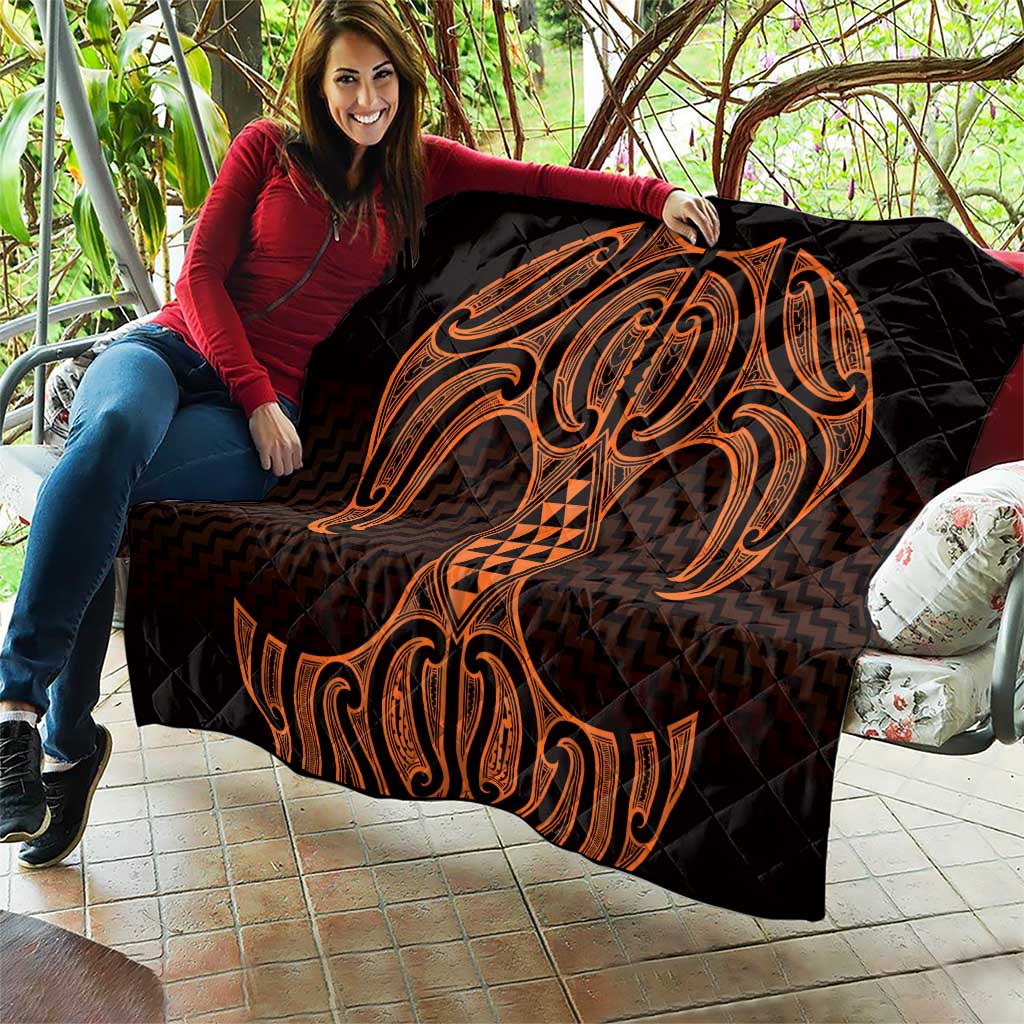 Karaka Maori Ta Moko Poutama Art Quilt