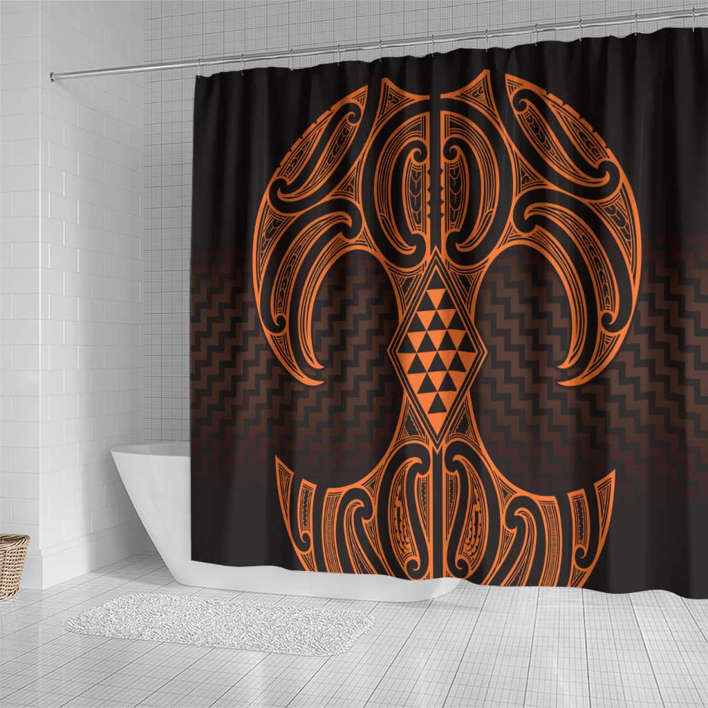 Karaka Maori Ta Moko Poutama Art Shower Curtain