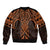 Karaka Maori Ta Moko Poutama Art Sleeve Zip Bomber Jacket