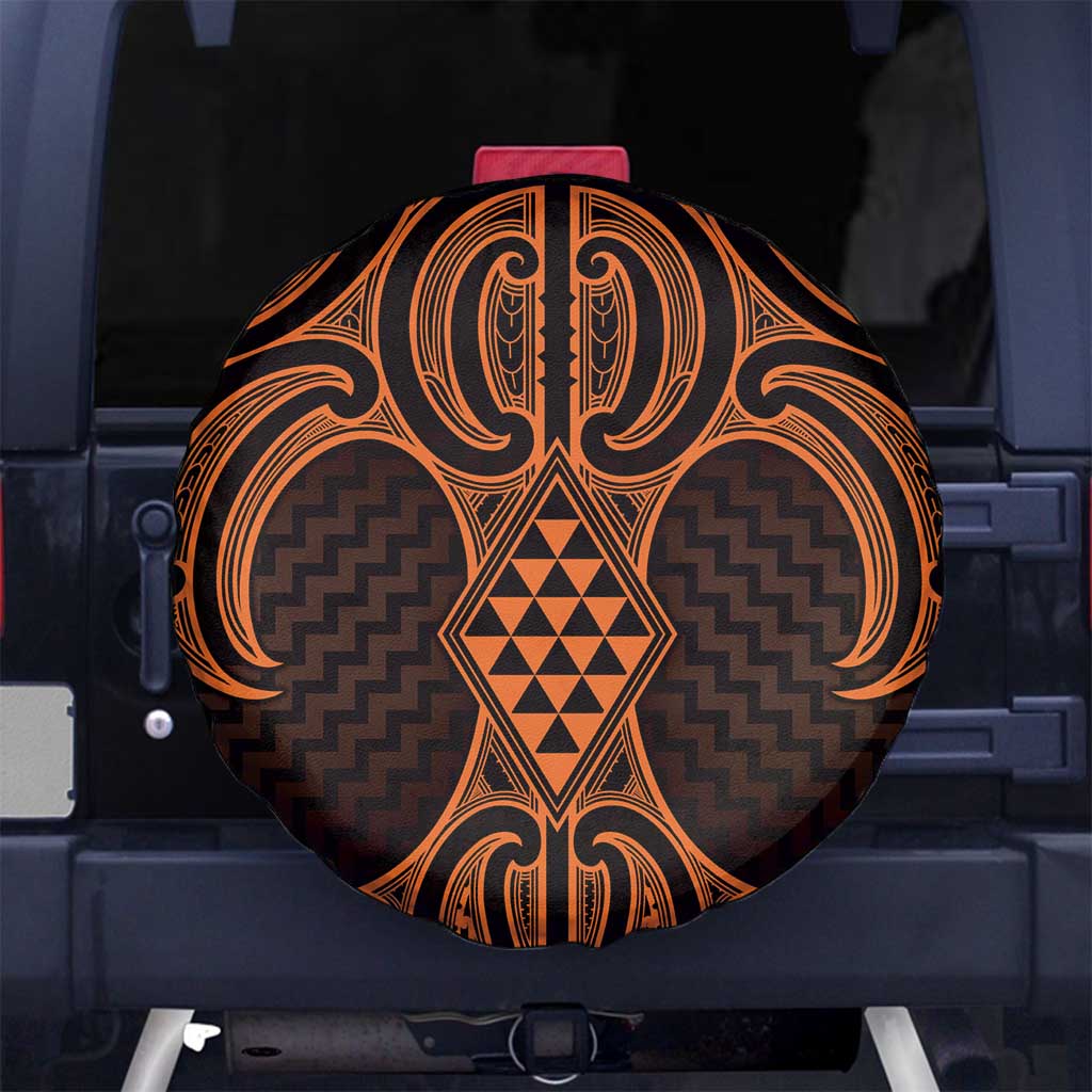 Karaka Maori Ta Moko Poutama Art Spare Tire Cover