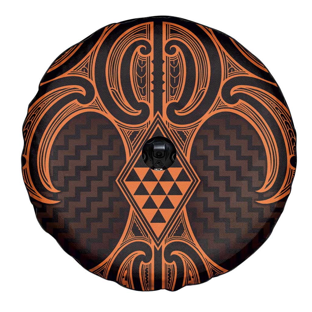 Karaka Maori Ta Moko Poutama Art Spare Tire Cover