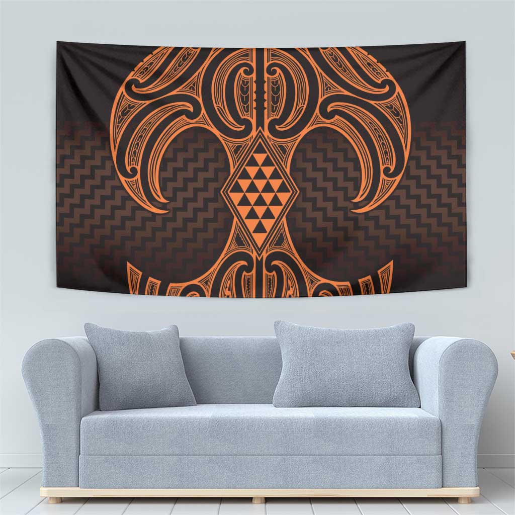Karaka Maori Ta Moko Poutama Art Tapestry