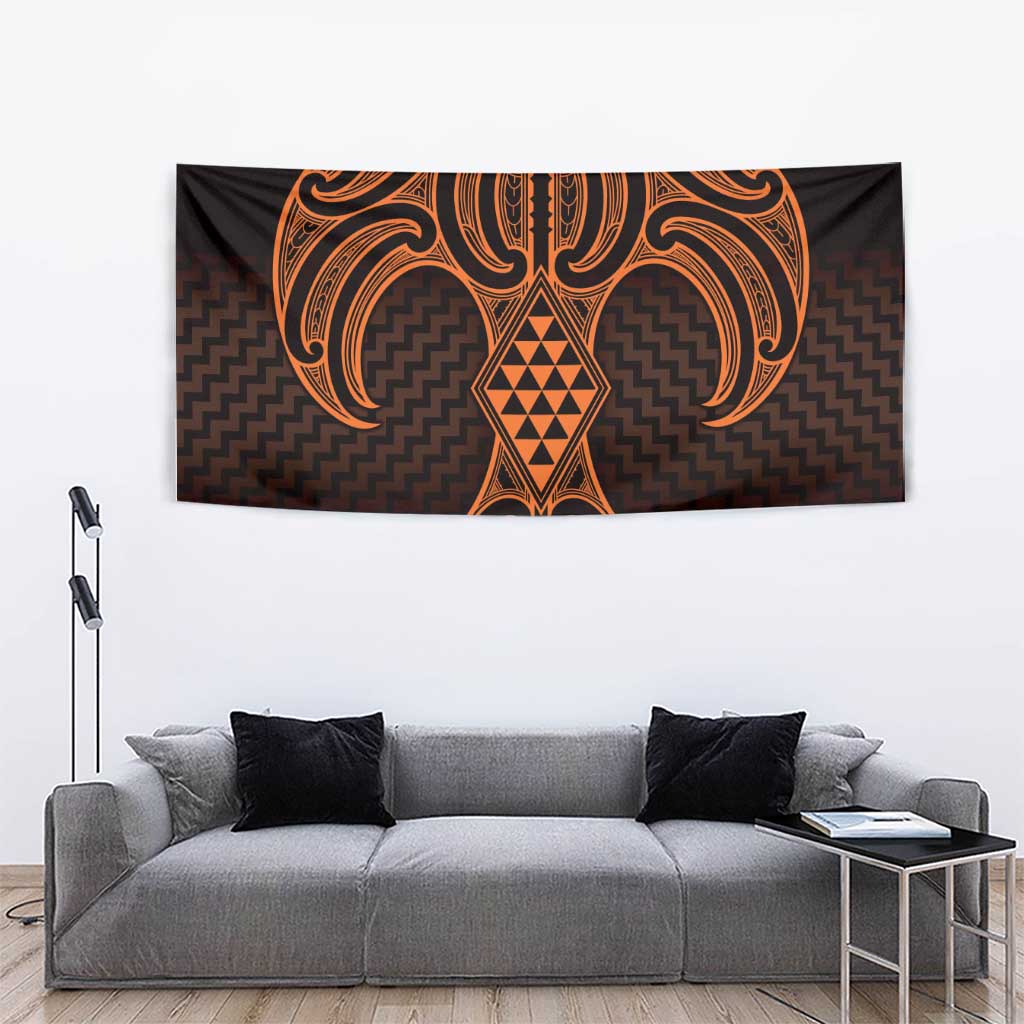 Karaka Maori Ta Moko Poutama Art Tapestry