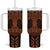 Karaka Maori Ta Moko Poutama Art Tumbler With Handle