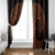 Karaka Maori Ta Moko Poutama Art Window Curtain