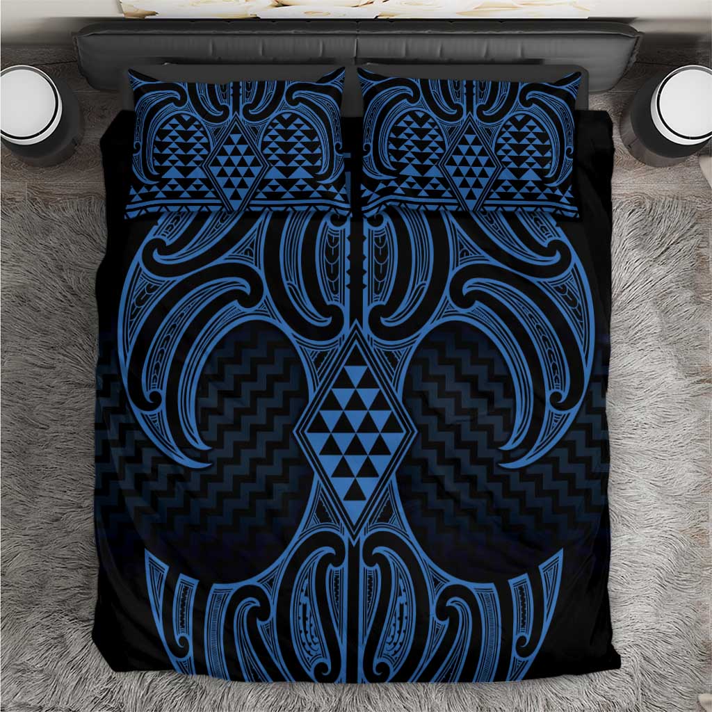 Kikorangi Maori Ta Moko Poutama Art Bedding Set