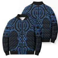 Kikorangi Maori Ta Moko Poutama Art Bomber Puffer Jacket - Polynesian Pride